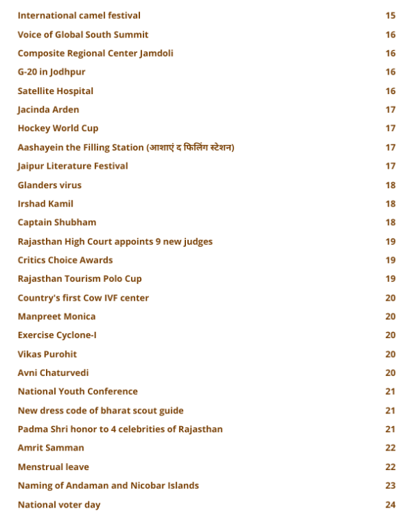 Rajasthan Current Affairs January 2023 (English) - Image 3