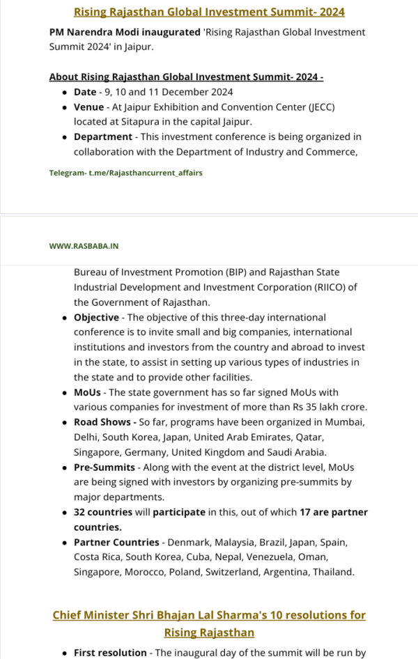 RAS current affairs november 2024