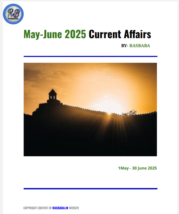 Rajasthan Current Affairs May-June 2025 (English)