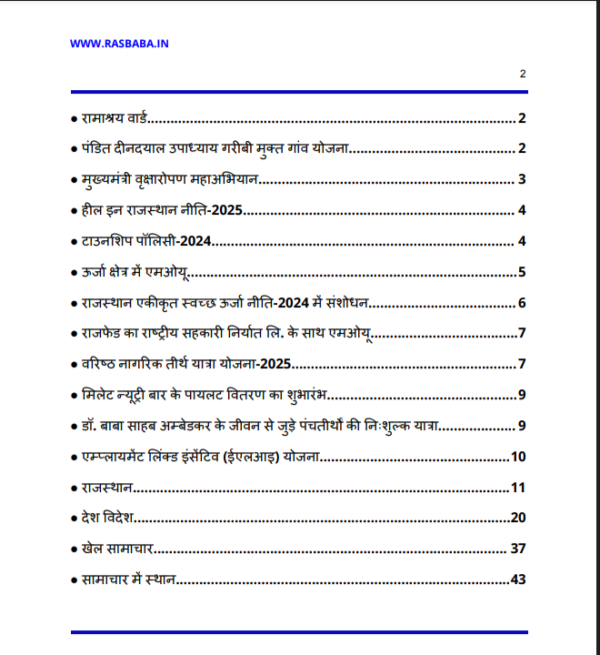 July 2025 (Hindi) Current Affairs